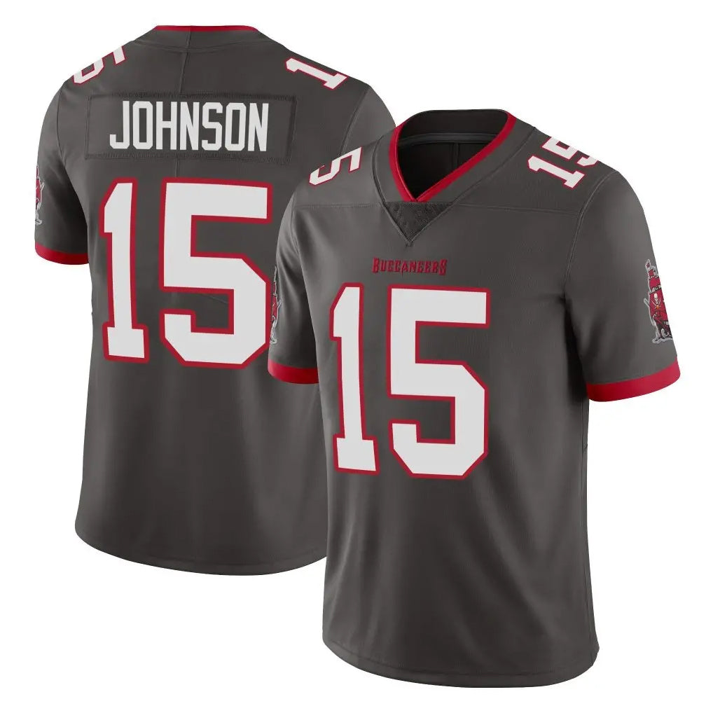 Parkc TB.Buccaneers #15 Tez Johnson Player Pewter Limited Alternate Vapor Home Game Stitched Jerseys