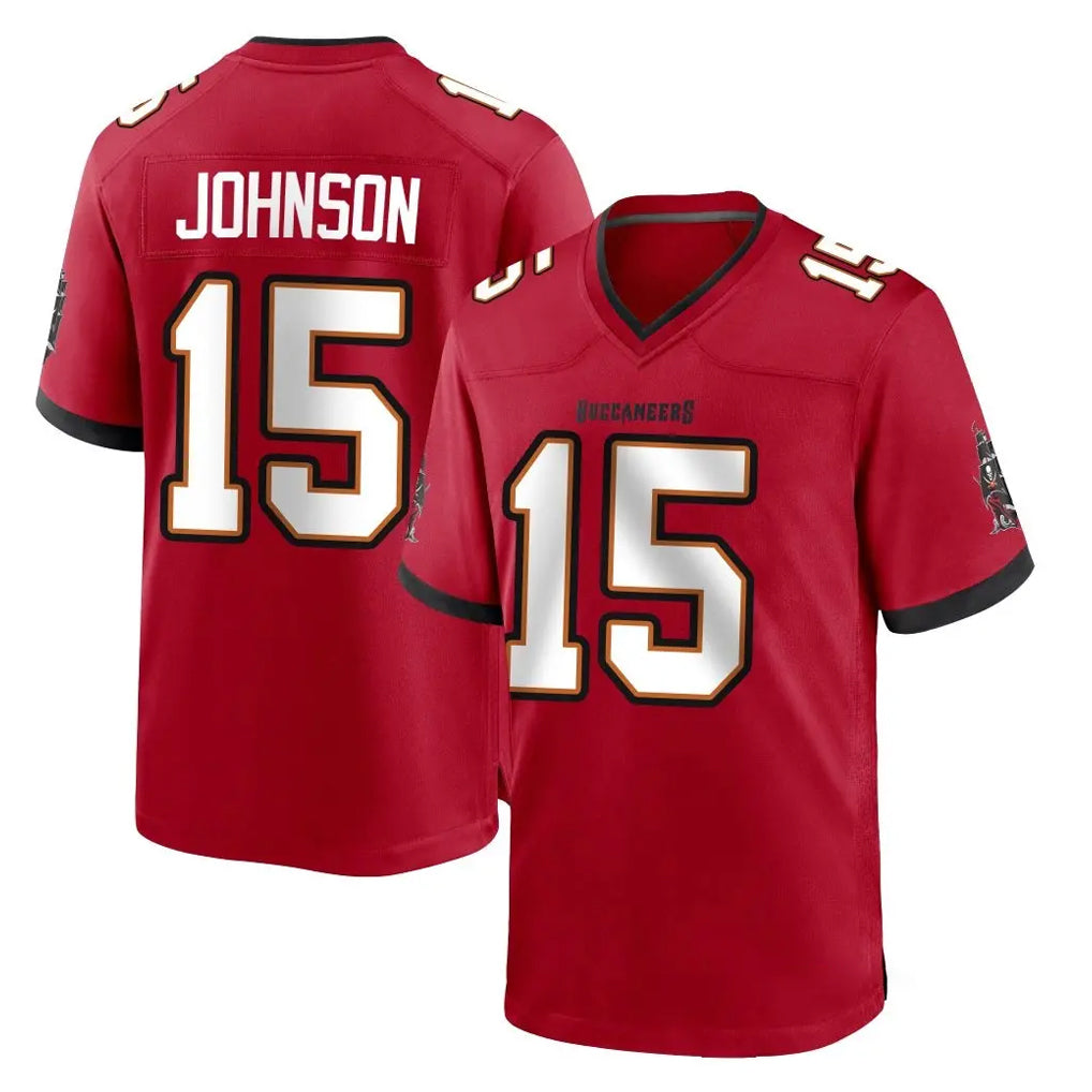 Parkc TB.Buccaneers #15 Tez Johnson Player Red Home Game Stitched Jerseys
