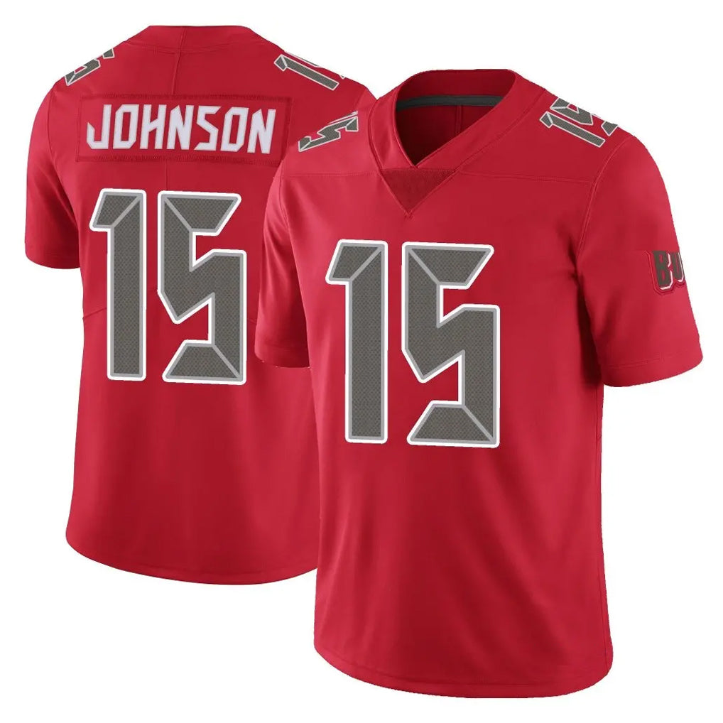 Parkc TB.Buccaneers #15 Tez Johnson Player Red Limited Color Rush Home Game Stitched Jerseys