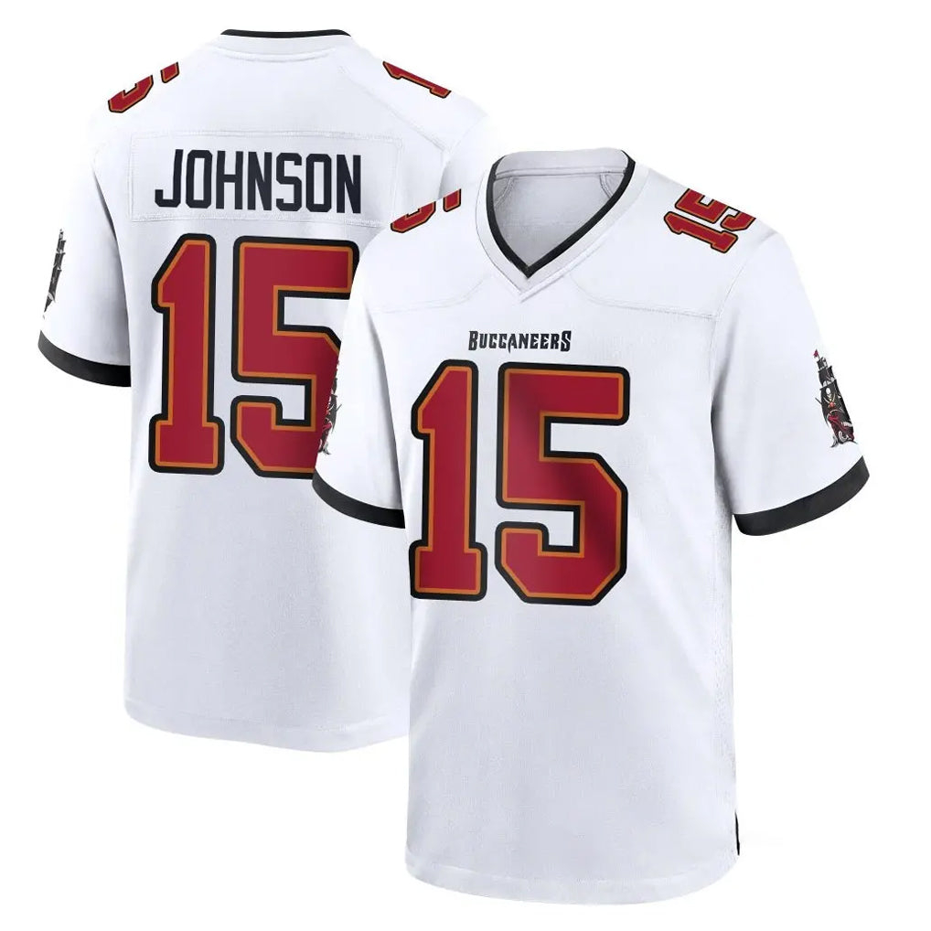 Parkc TB.Buccaneers #15 Tez Johnson Player White Home Game Stitched Jerseys