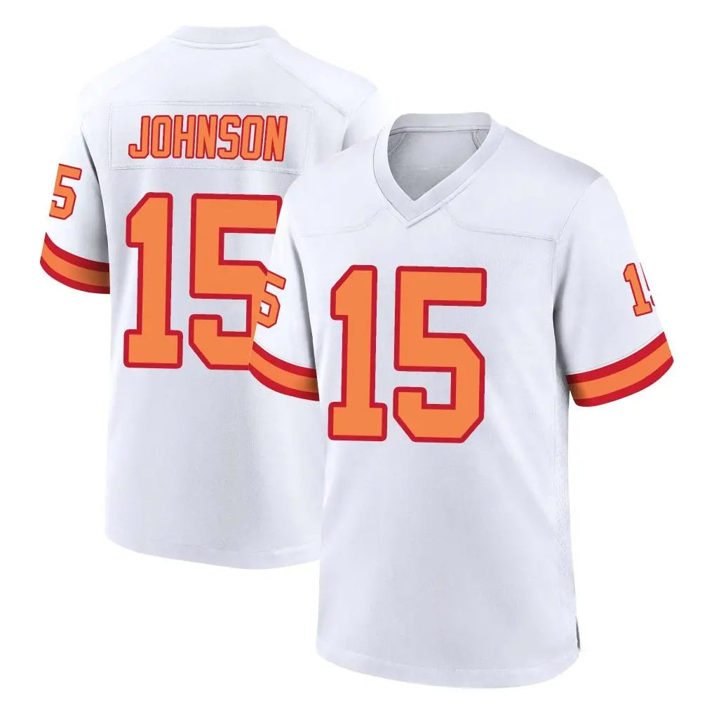Parkc TB.Buccaneers #15 Tez Johnson Player White '76 Home Game Stitched Jerseys