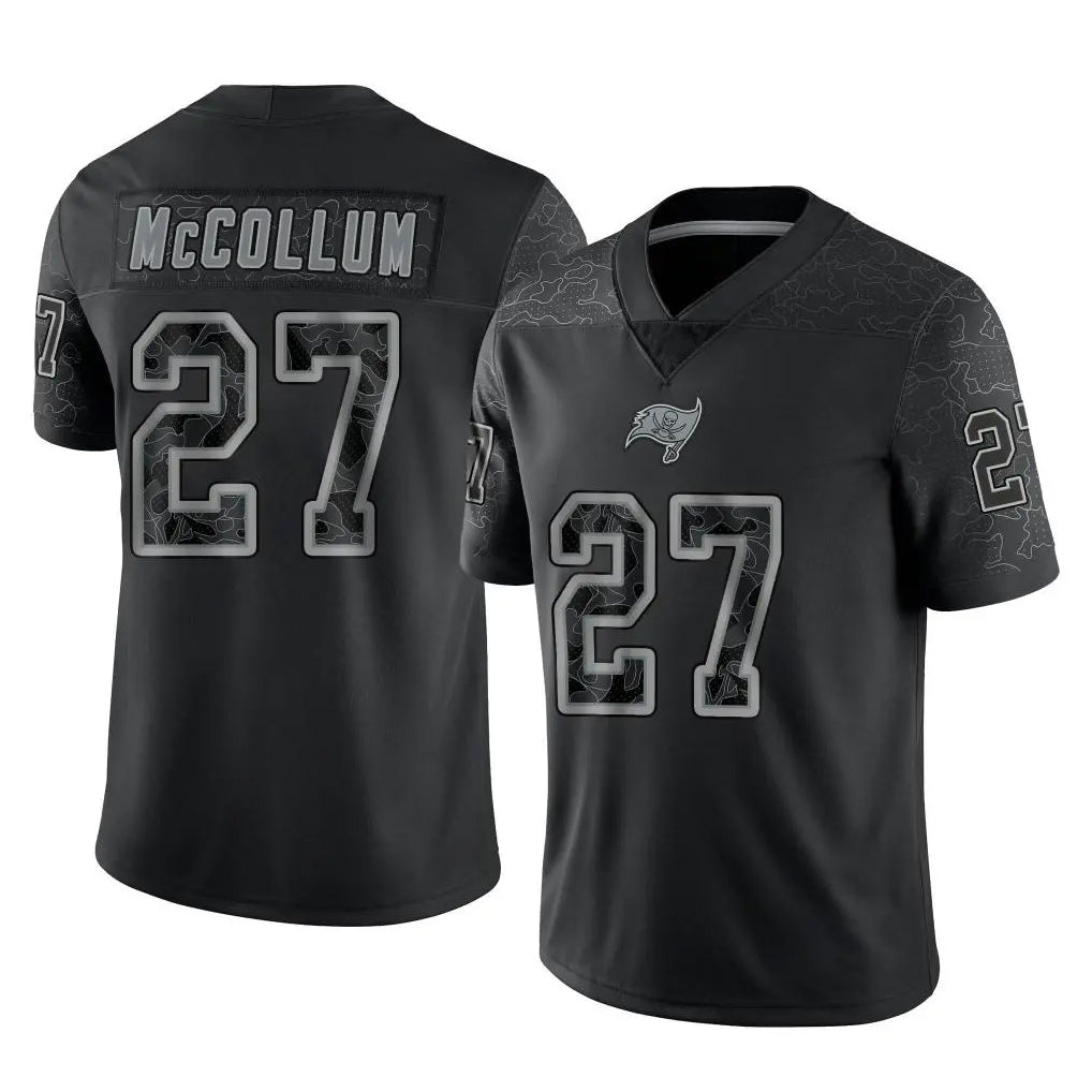 Parkc TB.Buccaneers #27 Zyon McCollum Player Black Reflective Limited Home Game Stitched Jerseys