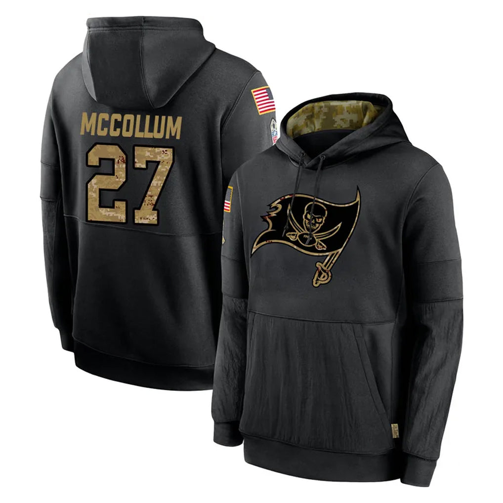 Parkc TB.Buccaneers #27 Zyon McCollum Player Black Salute to Service Sideline Performance Pullover Hoodies Home Game Stitched Jerseys