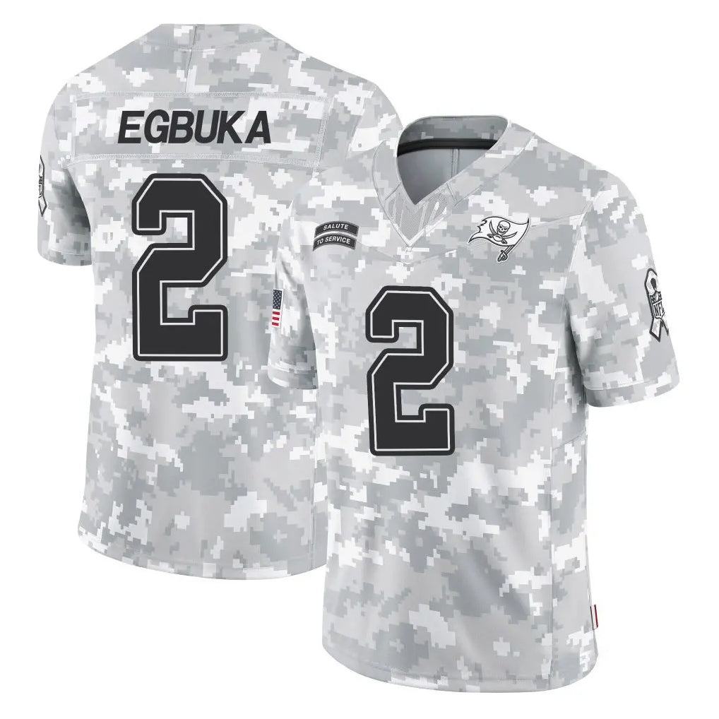 Parkc TB.Buccaneers #2 Emeka Egbuka Player Arctic Camo Limited Salute To Service Home Game Stitched Jerseys