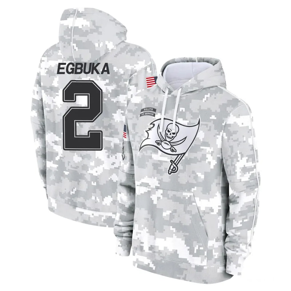 Parkc TB.Buccaneers #2 Emeka Egbuka Player Arctic Camo Limited Salute to Service Pullover Hoodies Game Stitched Jerseys