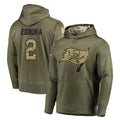 Parkc TB.Buccaneers #2 Emeka Egbuka Player Olive Salute to Service Pullover Hoodie Home Game Stitched Jerseys