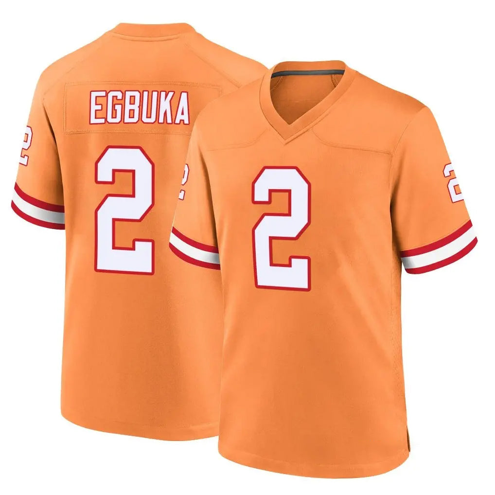 Parkc TB.Buccaneers #2 Emeka Egbuka Player Orange Throwback Home Game Stitched Jerseys
