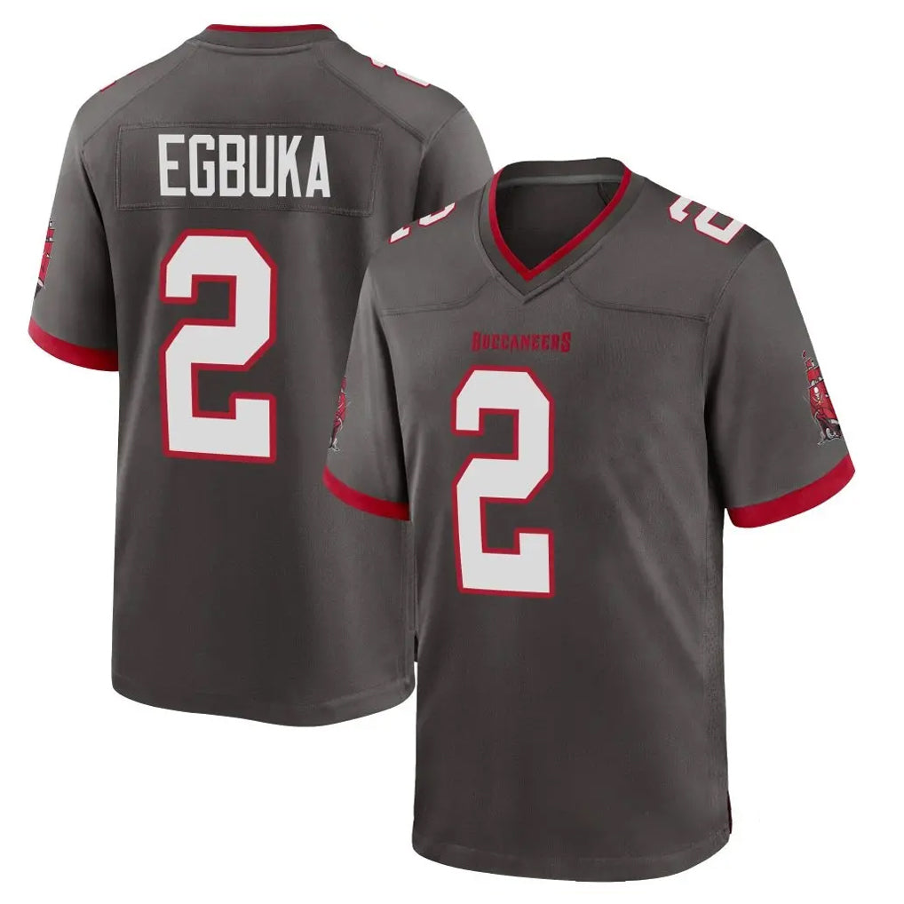 Parkc TB.Buccaneers #2 Emeka Egbuka Player Pewter Alternate Home Game Stitched Jerseys