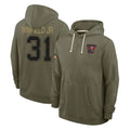 Parkc TB.Buccaneers #31 Antoine Winfield Jr. Player Olive Salute to Service Pullover Hoodies Limited Stitched Jerseys