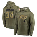 Parkc TB.Buccaneers #34 Alex Anzalone Player Olive Salute to Service Pullover Hoodie Home Game Stitched Jerseys