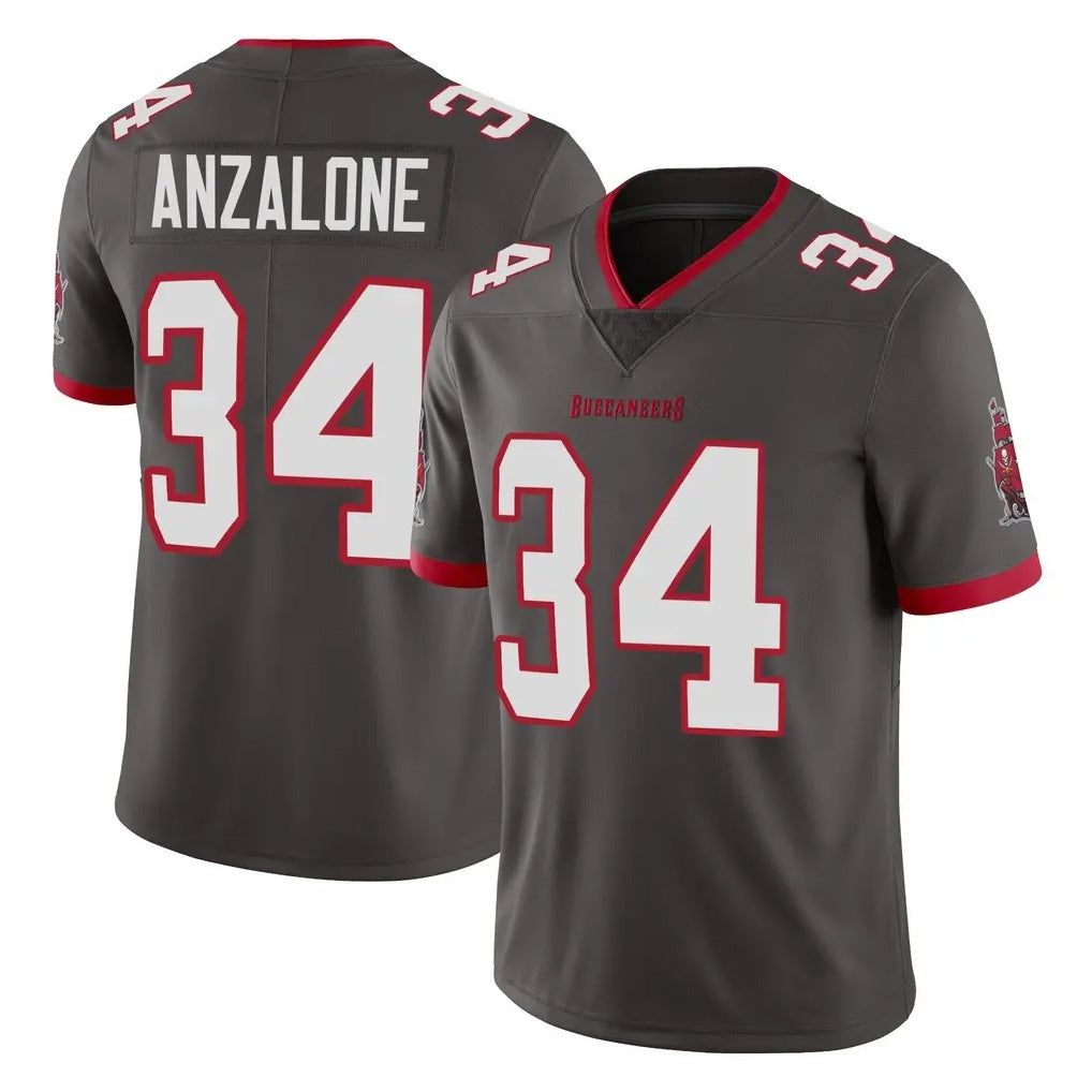 Parkc TB.Buccaneers #34 Alex Anzalone Player Pewter Limited Alternate Vapor Home Game Stitched Jerseys