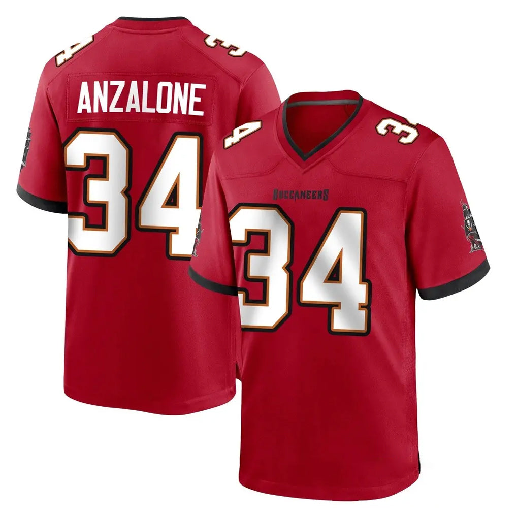Parkc TB.Buccaneers #34 Alex Anzalone Player Red Home Game Stitched Jerseys