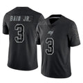 Parkc TB.Buccaneers #3 Rueben Bain Jr. Player Black Reflective Limited Home Game Stitched Jerseys