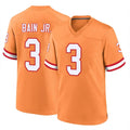 Parkc TB.Buccaneers #3 Rueben Bain Jr. Player Orange Throwback Home Game Stitched Jerseys