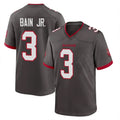Parkc TB.Buccaneers #3 Rueben Bain Jr. Player Pewter Alternate Home Game Stitched Jerseys