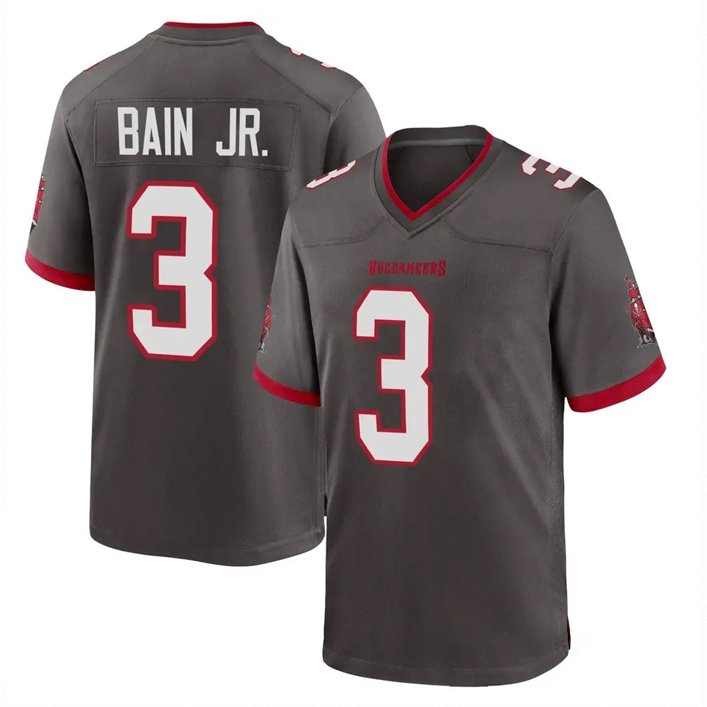 Parkc TB.Buccaneers #3 Rueben Bain Jr. Player Pewter Alternate Home Game Stitched Jerseys