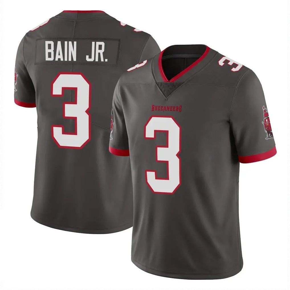Parkc TB.Buccaneers #3 Rueben Bain Jr. Player Pewter Limited Alternate Vapor Home Game Stitched Jerseys