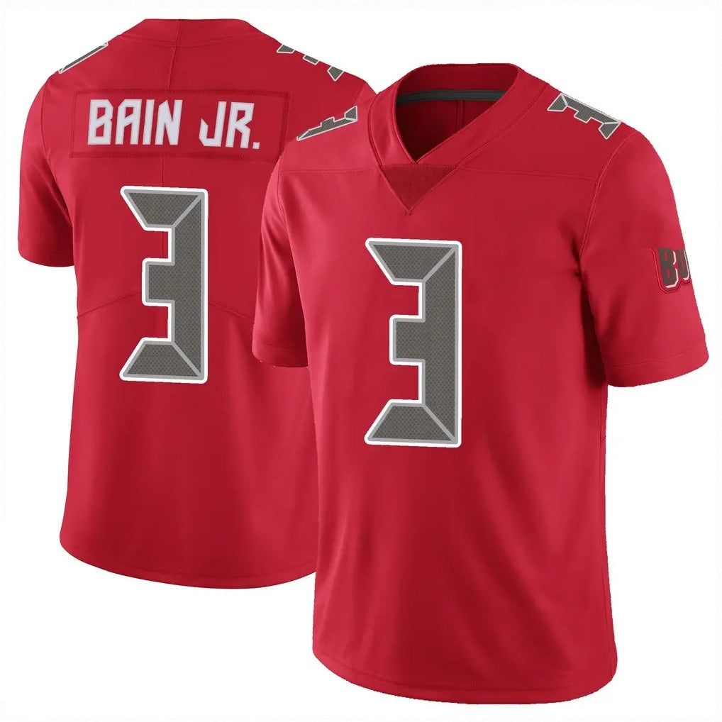 Parkc TB.Buccaneers #3 Rueben Bain Jr. Player Red Limited Color Rush Home Game Stitched Jerseys