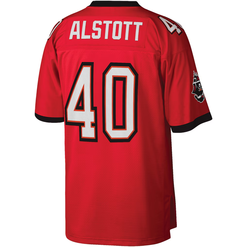 Parkc TB.Buccaneers #40 Mike Alstott Mitchell & Ness Red Legacy Replica Stitched Puhic Jersey