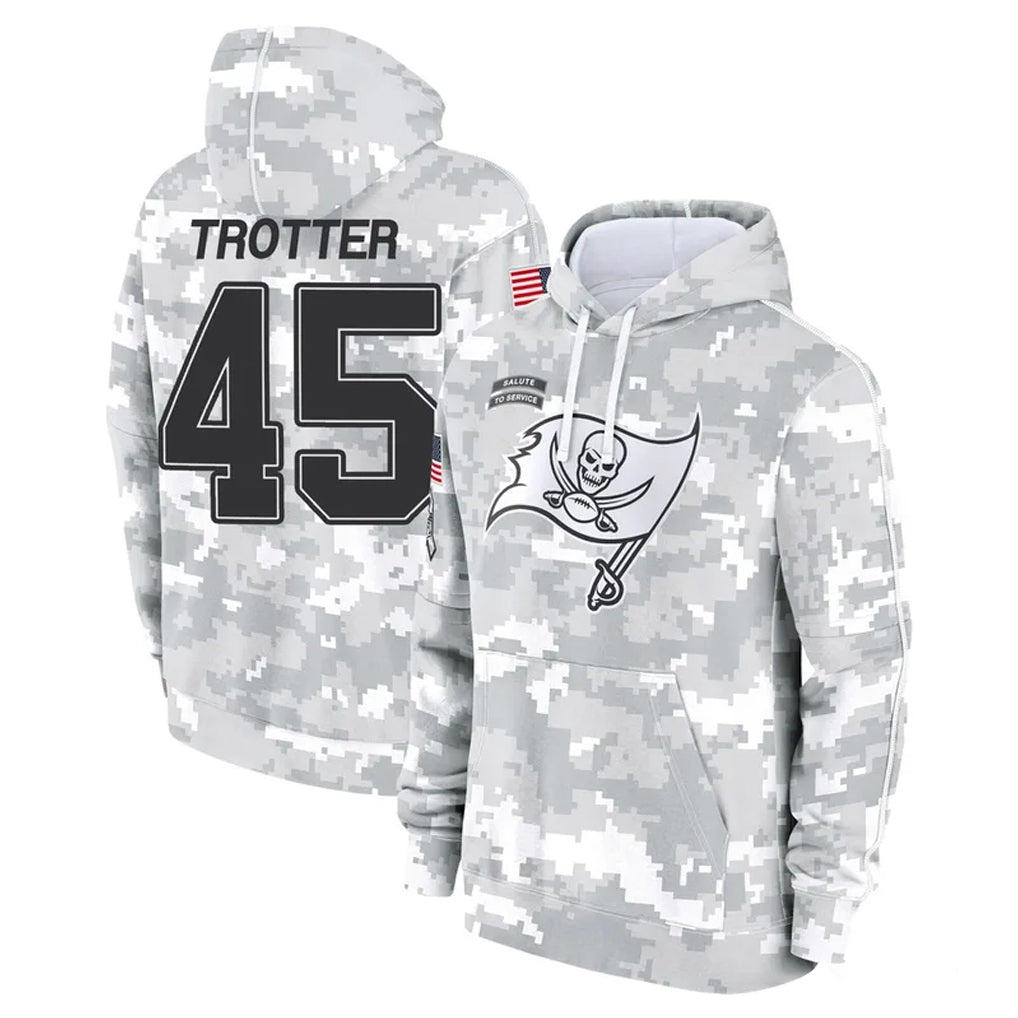 Parkc TB.Buccaneers #45 Josiah Trotter Player Arctic Camo Limited Salute to Service Pullover Hoodies Game Stitched Jerseys