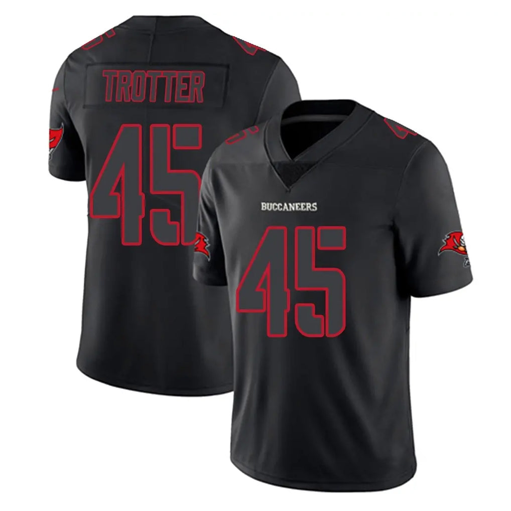 Parkc TB.Buccaneers #45 Josiah Trotter Player Black Impact Limited Home Game Stitched Jerseys
