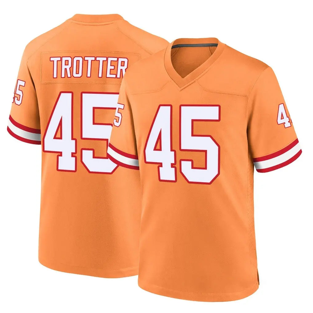 Parkc TB.Buccaneers #45 Josiah Trotter Player Orange Throwback Home Game Stitched Jerseys