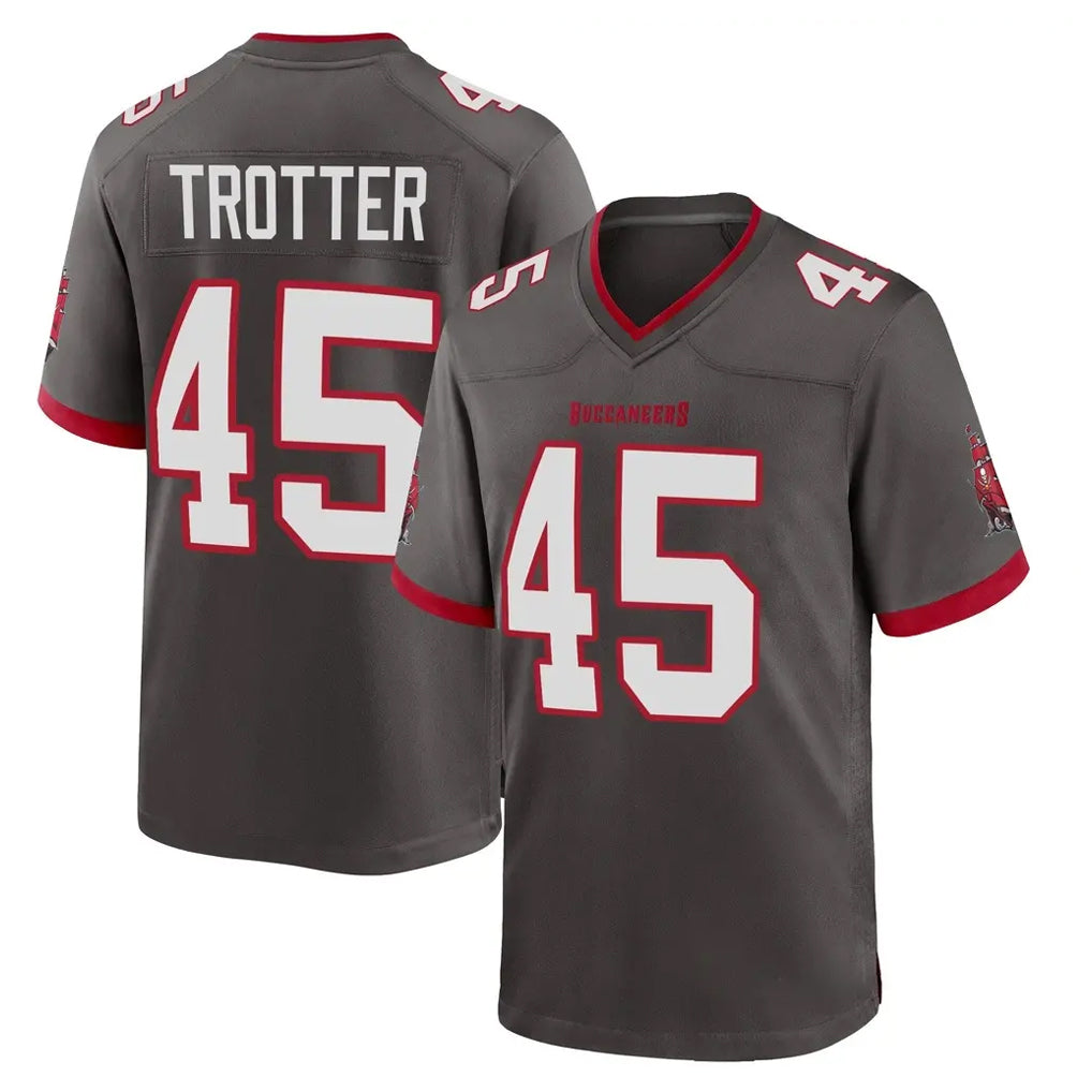 Parkc TB.Buccaneers #45 Josiah Trotter Player Pewter Alternate Home Game Stitched Jerseys