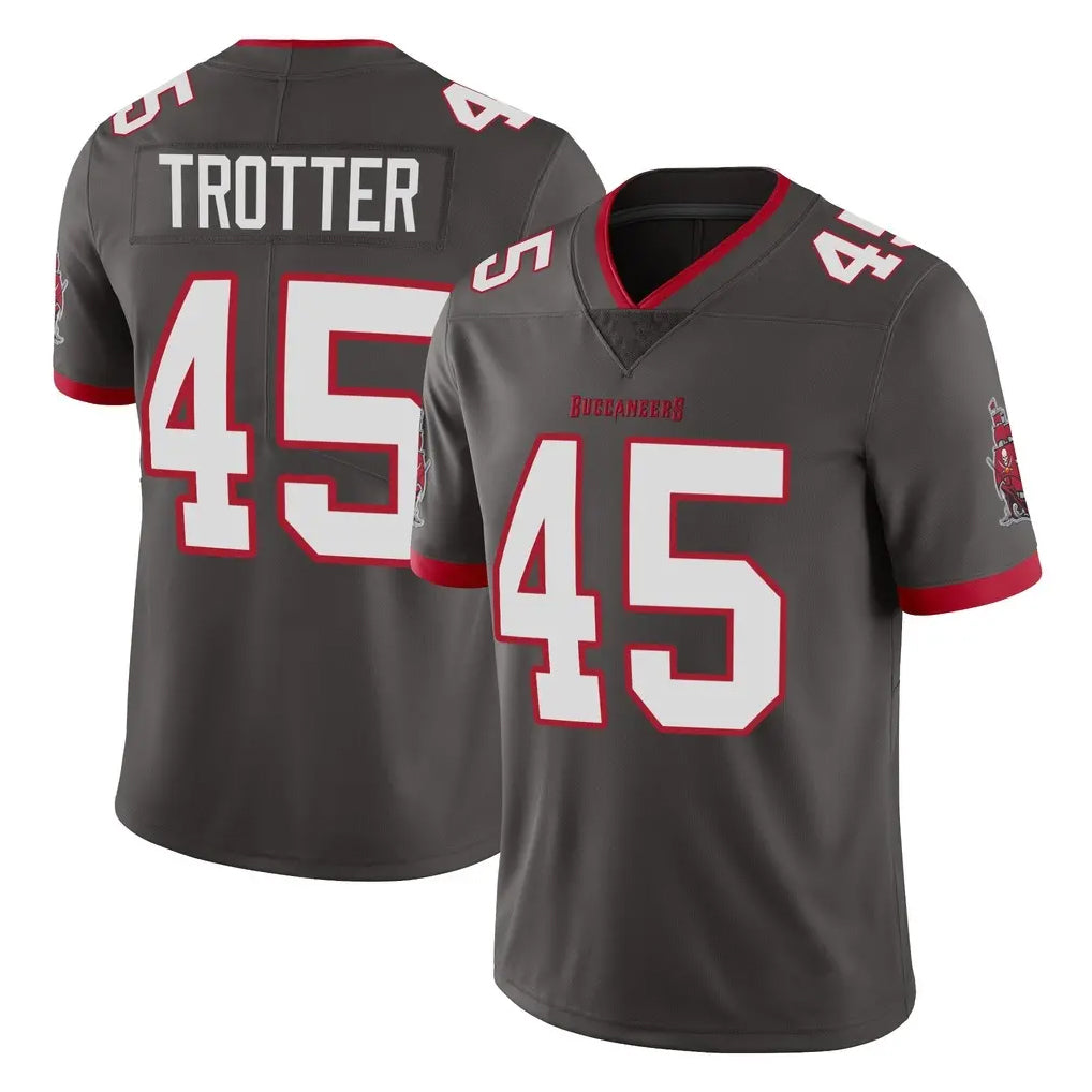 Parkc TB.Buccaneers #45 Josiah Trotter Player Pewter Limited Alternate Vapor Home Game Stitched Jerseys