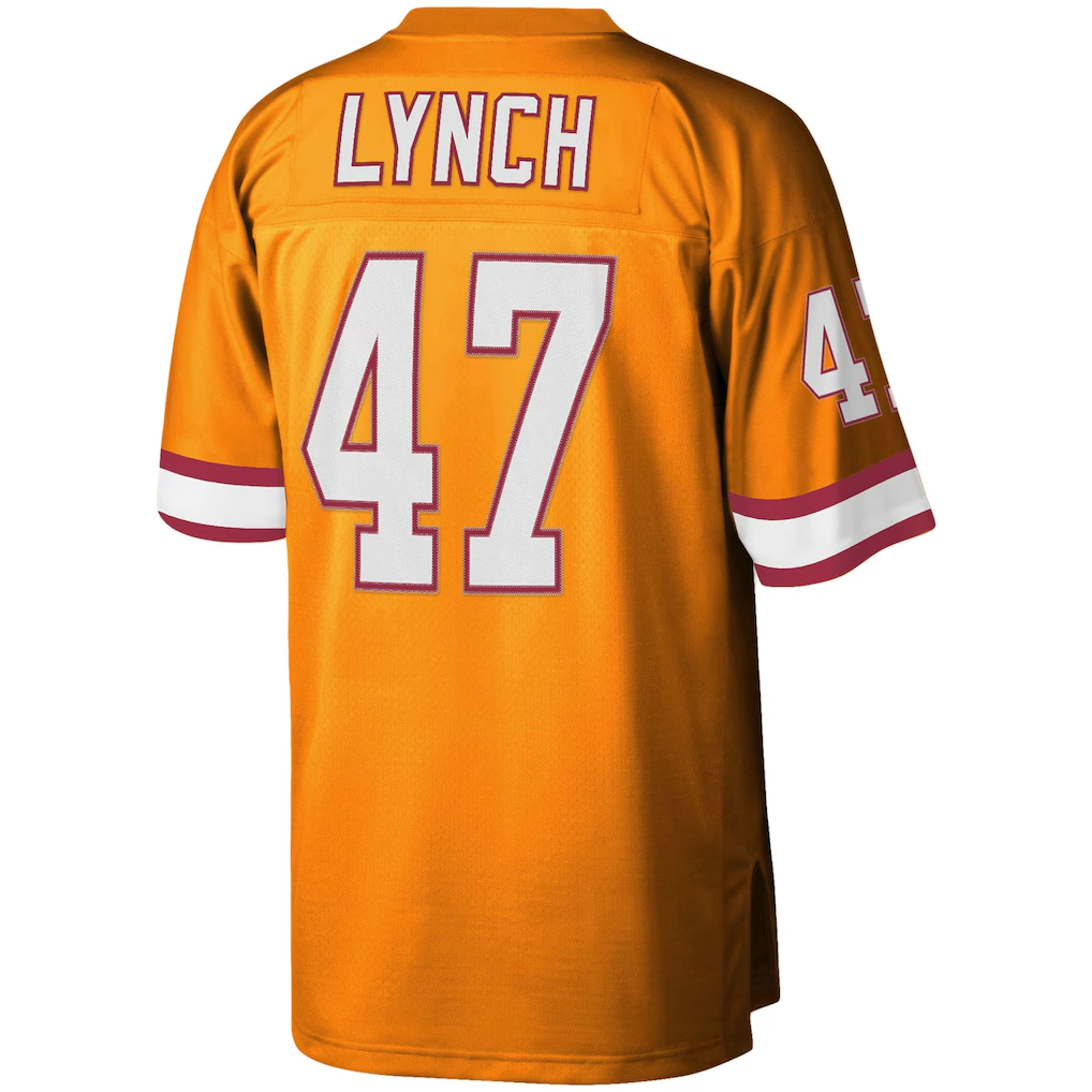 Parkc TB.Buccaneers #47 John Lynch Mitchell & Ness Orange Big & Tall 1995 Legacy Retired Player Jersey