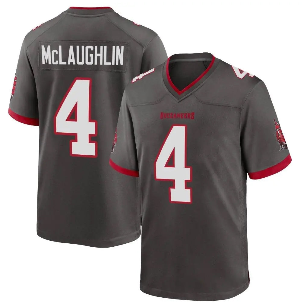 Parkc TB.Buccaneers #4 Chase McLaughlin Player Pewter Alternate Home Game Stitched Jerseys