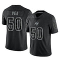 Parkc TB.Buccaneers #50 Vita Vea Player Black Reflective Limited Home Game Stitched Jerseys