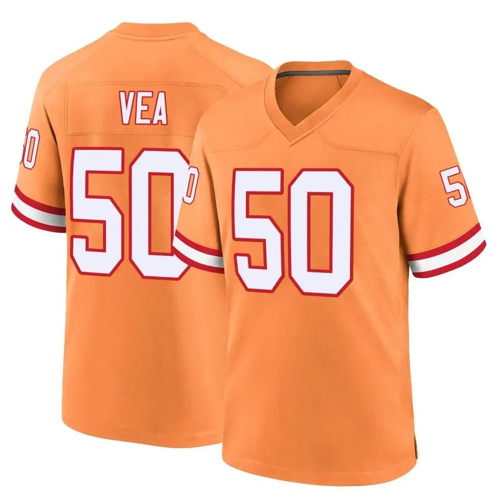 Parkc TB.Buccaneers #50 Vita Vea Player Orange Throwback Home Game Stitched Jerseys