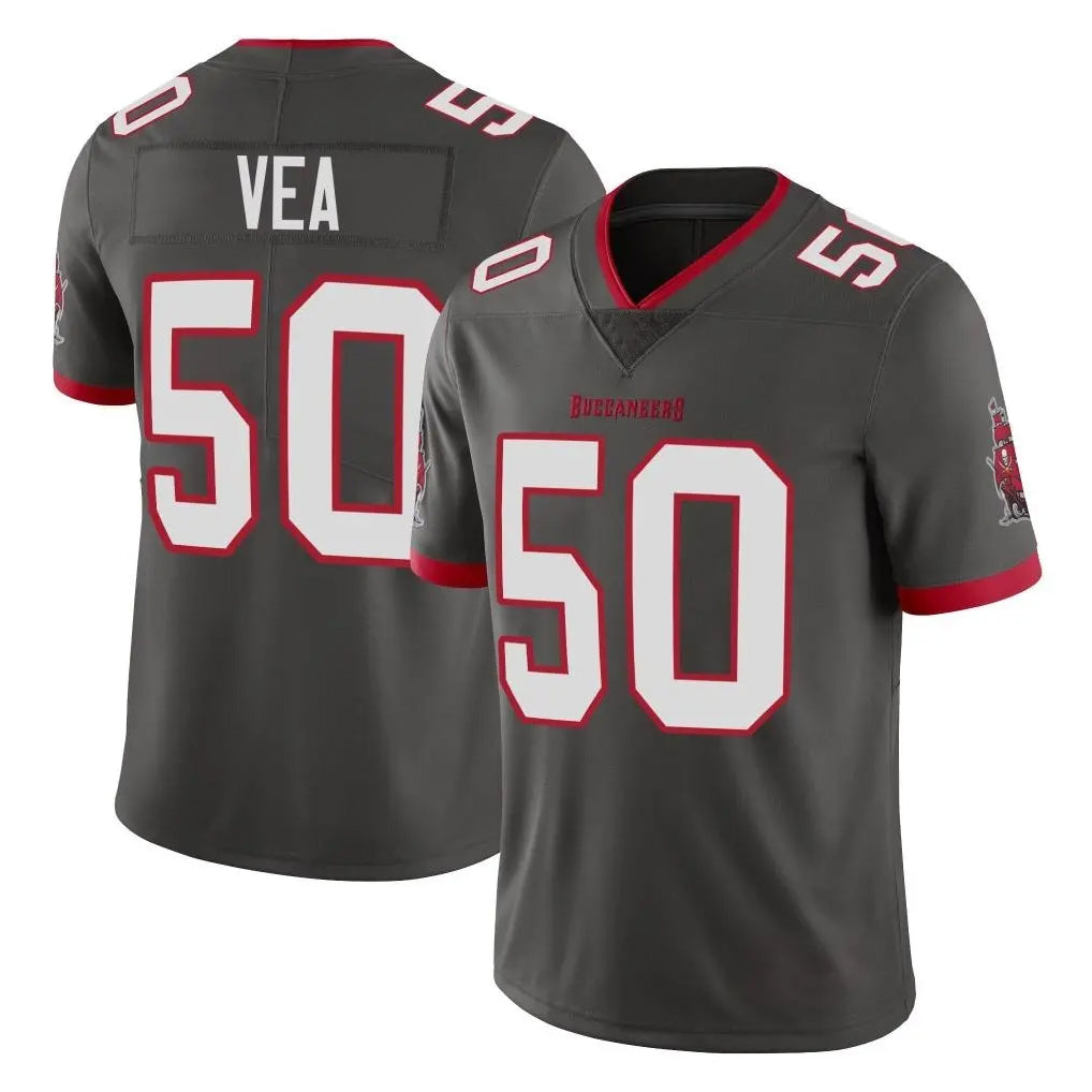Parkc TB.Buccaneers #50 Vita Vea Player Pewter Limited Alternate Vapor Home Game Stitched Jerseys