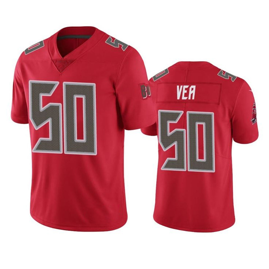 Parkc TB.Buccaneers #50 Vita Vea Player Red Limited Color Rush Home Game Stitched Jerseys