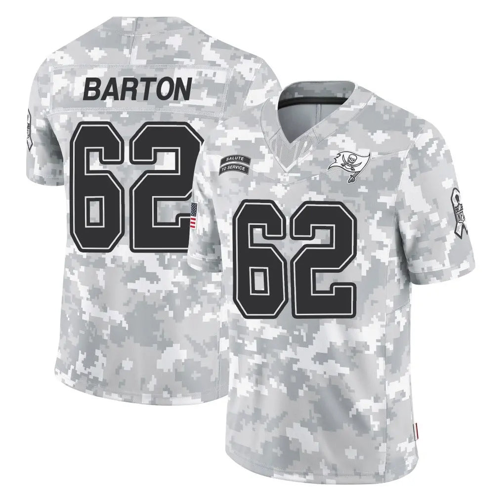 Parkc TB.Buccaneers #62 Graham Barton Player Arctic Camo Limited Salute To Service Home Game Stitched Jerseys