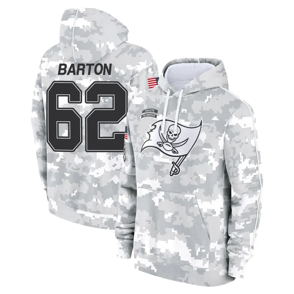 Parkc TB.Buccaneers #62 Graham Barton Player Arctic Camo Limited Salute to Service Pullover Hoodies Game Stitched Jerseys