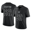 Parkc TB.Buccaneers #62 Graham Barton Player Black Reflective Limited Home Game Stitched Jerseys