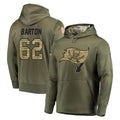 Parkc TB.Buccaneers #62 Graham Barton Player Olive Salute to Service Pullover Hoodie Home Game Stitched Jerseys
