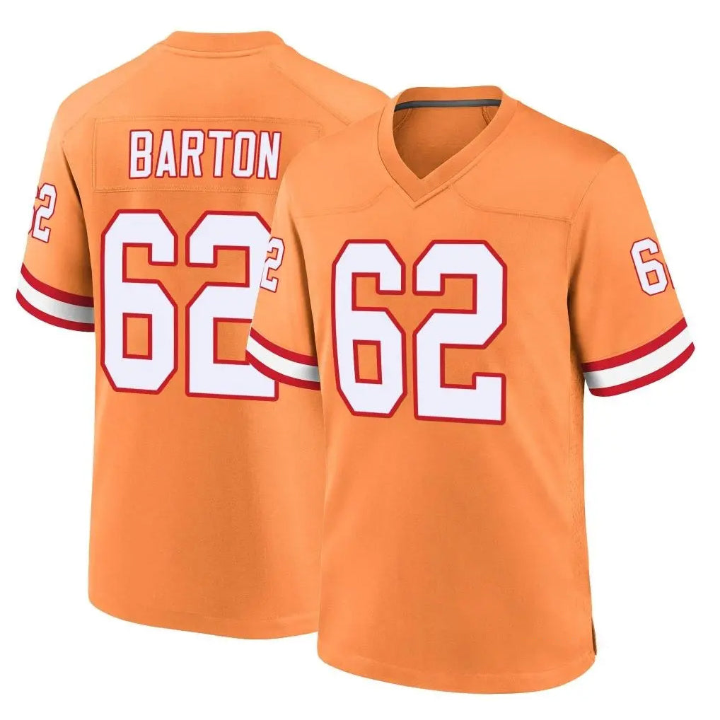 Parkc TB.Buccaneers #62 Graham Barton Player Orange Throwback Home Game Stitched Jerseys