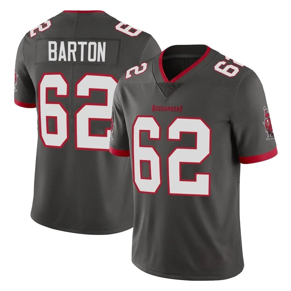 Parkc TB.Buccaneers #62 Graham Barton Player Pewter Limited Alternate Vapor Home Game Stitched Jerseys