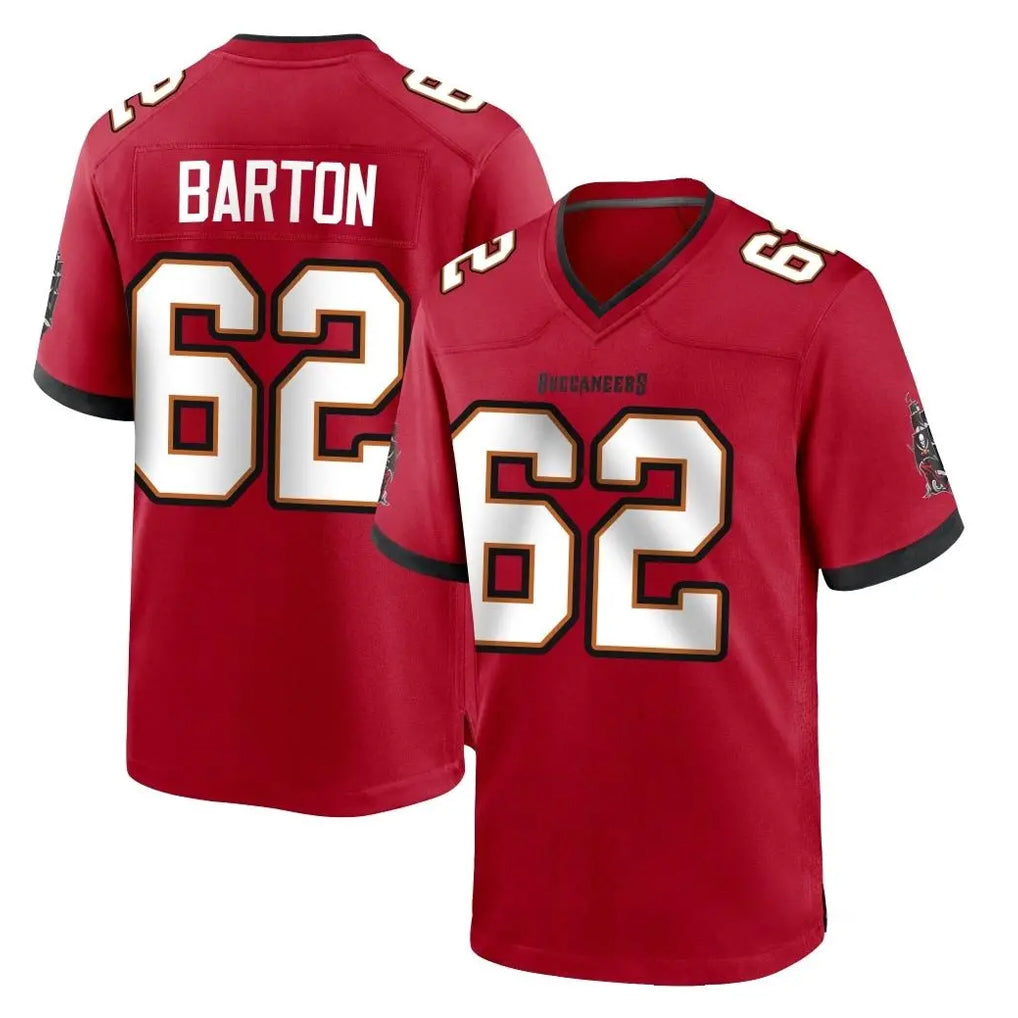 Parkc TB.Buccaneers #62 Graham Barton Player Red Home Game Stitched Jerseys