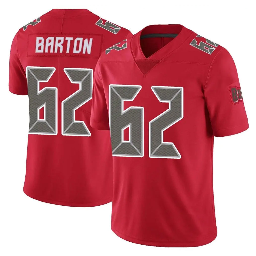 Parkc TB.Buccaneers #62 Graham Barton Player Red Limited Color Rush Home Game Stitched Jerseys