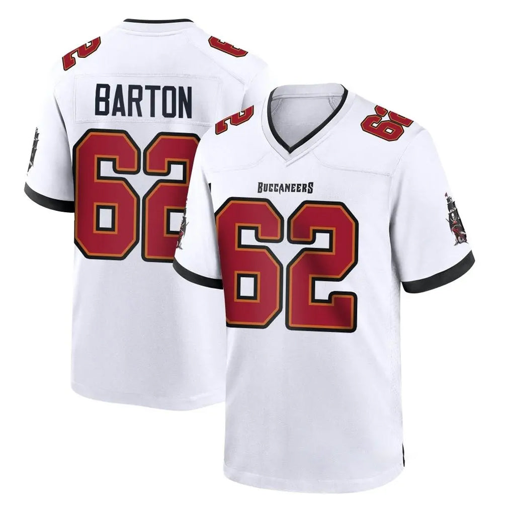Parkc TB.Buccaneers #62 Graham Barton Player White Home Game Stitched Jerseys