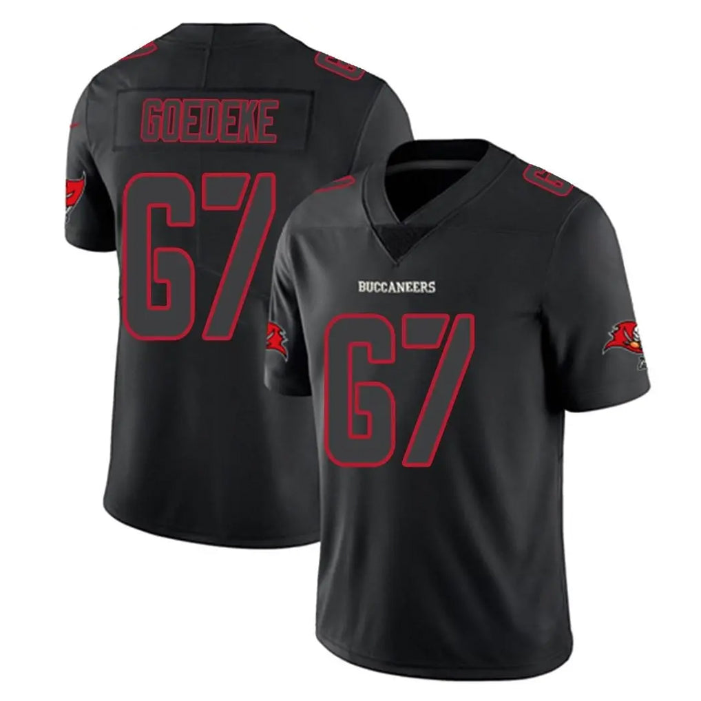 Parkc TB.Buccaneers #67 Luke Goedeke Player Black Impact Limited Home Game Stitched Jerseys