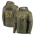Parkc TB.Buccaneers #67 Luke Goedeke Player Olive Salute to Service Pullover Hoodie Home Game Stitched Jerseys