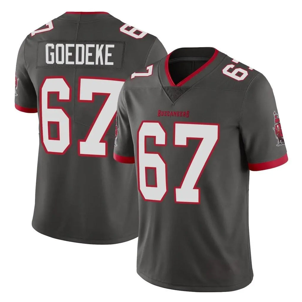 Parkc TB.Buccaneers #67 Luke Goedeke Player Pewter Limited Alternate Vapor Home Game Stitched Jerseys