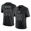 Parkc TB.Buccaneers #69 Cody Mauch Player Black Reflective Limited Home Game Stitched Jerseys