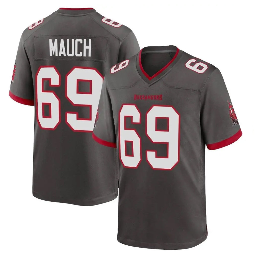 Parkc TB.Buccaneers #69 Cody Mauch Player Pewter Alternate Home Game Stitched Jerseys