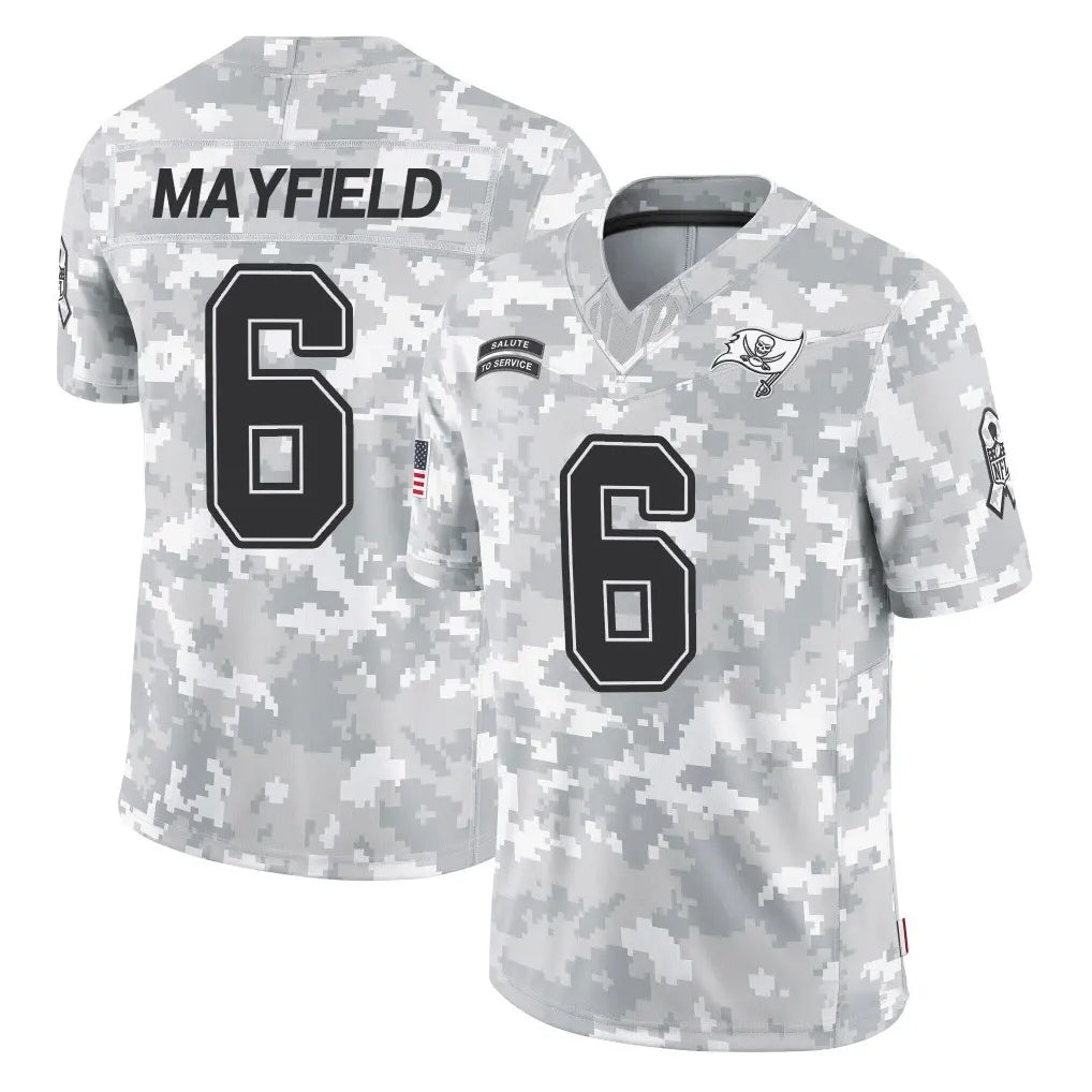 Parkc TB.Buccaneers #6 Baker Mayfield Player Arctic Camo Limited Salute To Service Home Game Stitched Jerseys
