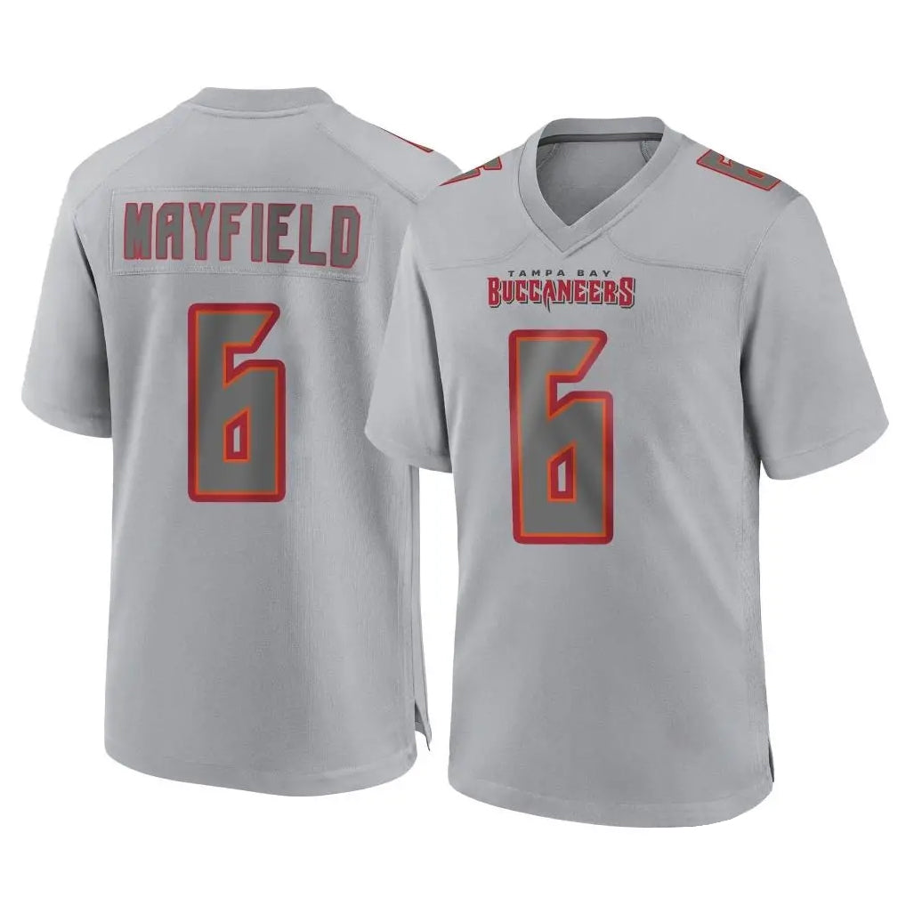 Parkc TB.Buccaneers #6 Baker Mayfield Player Gray Atmosphere Fashion Home Game Stitched Jerseys